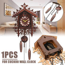 Relógio de parede de madeira criativo, relógio cuckoo com números romanos, movimento de quartzo para decoração de parede de casa 2024 - compre barato