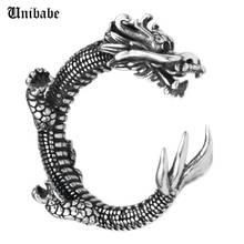 Pure Silver Sterling 925 Silver Retro Dragon Opening Adjustable S925 Ring (HY) 2024 - buy cheap