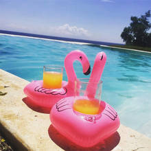 Suporte de copo inflável unicórnio flamingo bebida titular piscina flutuador banho piscina brinquedo festa decoração barra coasters 2024 - compre barato