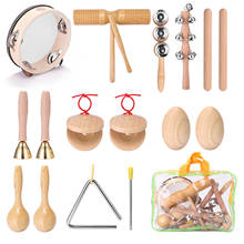 13pcs Children Hand Percussion Instruments Kit Portable Kids Music Enlightenment Musical Instruments Set 2024 - buy cheap