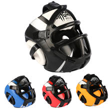Full-Covered High-grade PU Leather Boxing Helmet Adult Kids Professional Competition Helmet MMA Muay Thai Taekwondo Head Guard 2024 - buy cheap
