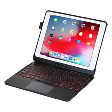 Funda con Teclado retroiluminado para iPad, carcasa con Touchpad de TPU PU y rotación de 9,7 grados, para modelos 2018, 2017, 9,7 Pro, 360, Air 1 y 2 2024 - compra barato