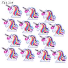 Prajna 10PCS Cheap Set Cartoon Unicorn Patch Ironing Patches Rainbow Embroidered Badge Hippie Animal Applique For Clothing Decor 2024 - buy cheap