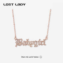 Lost Lady-collar con colgante de letras de aleación para mujer, gargantilla de ángel para niña, joyería al por mayor, regalos de boda para fiesta 2024 - compra barato