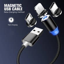 Cable Micro USB de carga rápida Cable cargador magnético, accesorio para Doogee X100,X90L,X90,Y8 Plus,Y8,Y8C,BL5500 Lite X10S,X11,X50,X50L,X53 2024 - compra barato