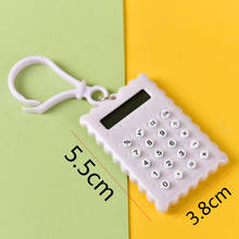 Calculator Small battery office supplies student stationery Plastic Mini Keychain Calculator Handheld Pocket Type Coin Batteries 2024 - buy cheap