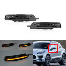 Fits For Porsche Macan 2014-Up 2x Smoked Amber Led Dynamic Side Mirror Blinker Lights Auto Mirror Turn Signal Lamps 2024 - buy cheap