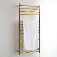9006 Bathroom 304 Stainless Steel Gold Heated Towel Warmer Waterproof Grade Ip56 Electric Heating Towel Rail Rack 162W 110V/220V 2024 - buy cheap