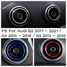 Cubierta de ventilación de aire acondicionado para Audi Q2, accesorios de Interior para automóvil de 2017 a 2021/A3, 2014 a 2018/S3, 2014 a 2018, 4 Uds. 2024 - compra barato