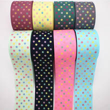 New 1-1/2 38mm colorful dot ribbon 5 yards 10 yards DIY handmade materials gift package headdress bow decoration grosgrain 2024 - buy cheap