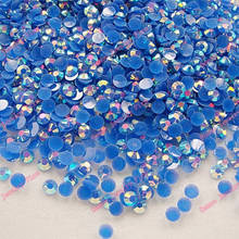 AB-diamantes de imitación de resina para decoración de uñas, accesorios para manicura, AB, 2mm,3mm,4mm, azul profundo 2024 - compra barato