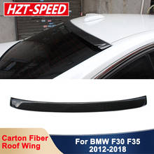 AC Style Real Carbon Fiber Car Rear Spoiler Trim Window Wing Top Truns Spoiler For BMW F30 F35 320 328li 2012-2018 Refitting 2024 - buy cheap