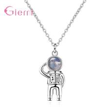 Fashion Astronaut Pendant Necklace Moonstone Universe Spaceman Creative 925 Sterling Silver Women Men Necklace Jewelry 2024 - buy cheap