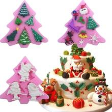 Christmas Cake Decorating Mold Christmas Tree Santa Claus Cake Silicone Mold Fondant Decor DIY Baking Accessories 2024 - buy cheap