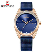 NAVIFORCE Top Luxury Brand Fashion Ladies Watches Waterproof Quartz Casual Date Clock Blue Wristwatch For Women Girl 2024 - buy cheap