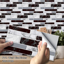 27Pcs Modern Wall Sticker Imitation Marbling PVC Self-adhesive Wall Tile Stickers Kitchen Bathroom Living Room Decoration 2024 - buy cheap