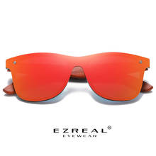 EZREAL Mens Sunglasses Polarized Red Wood Mirror Lens Sun Glasses Women Brand Design Colorful Shades Handmade S5029 2024 - buy cheap