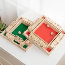 Conjunto de jogo de tabuleiro de madeira de luxo, caixa com 8 dado, 4 lados, 10 números, jogo inteligente para festa, clube e jogos para beber 2024 - compre barato