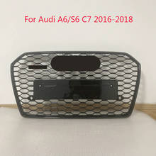 Grade central do para-choque dianteiro de carro, acessórios de estilo para audi a6/s6 c7 2016 2017 2018 (reinstalação para rs6) 2024 - compre barato