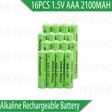 16pcs/lot New Brand AAA Battery 2100mah 1.5V Alkaline AAA rechargeable battery for Remote Control Toy light Batery free shipping 2024 - buy cheap