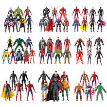 Figuras de acción de PVC de Los Vengadores, juguetes de superhéroes, Venom, Spiderman, Iron Man, Spider, Thor, Hulk, Pantera Negra con luz LED, 9-18cm 2024 - compra barato