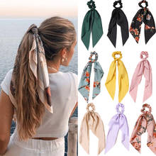 Bohemian Floral Printed Hair Rope Ribbon Bow Hair Scrunchies Women Elastic Hair Ring Ponytail Scarf Hair Ties Accessories 2024 - buy cheap