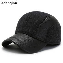 Xdanqquad boné masculino de beisebol, boné com aquecimento grosso e à prova de frio para homens, chapéu tipo beisebol para homens 2024 - compre barato