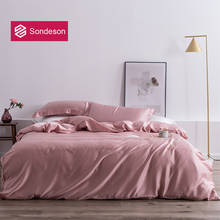 Sondeson Роскошный 100% чистый шелк розовый комплект постельного белья лучший для кожи Королева кинг пододеяльник комплект простыня наволочка Комплект постельного белья для сна 2024 - купить недорого