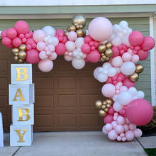 Kits de arco de balões de látex, guirlanda de balões cromados e dourados, decorações de aniversário, casamento, 150 2024 - compre barato