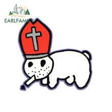EARLFAMILY 13cm x 12.7cm For Smoking Pope Bunny Fine Decal Personality Stickers Vintage Drag Racing Decal Sticker Body For Car 2024 - buy cheap