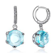 New Look earrings for women Made with blue stone  Fashion Blue Drop earrings Lead Free Drop shiping 2024 - buy cheap