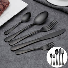 Tableware Western Cutlery Sets Matte Black Wedding Dinnerware Hotel Set Dinner Set Stainless Steel Spoon Forks Steak Knife Table 2024 - buy cheap