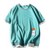 Мужская хлопковая футболка с коротким рукавом и круглым вырезом, в стиле хип-хоп 2024 - купить недорого