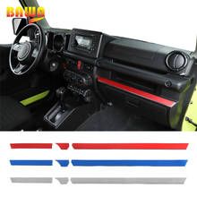 BAWA Auto Interior Stickers Car Central Console Decoration Strips Trim Sticker Aluminum alloy Accessories For Suzuki Jimny 2019+ 2024 - buy cheap