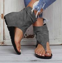 Sandália feminina vintage, com clipe de dedo do pé, sapato baixo, estilo gladiador, com zíper, tamanho grande, 35-43, 2021 2024 - compre barato