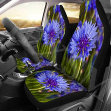 Capa de assento dianteira de carro flor padrão, mulheres, homens, automóveis, protetor de assento, almofada, acessórios interiores, ajuste universal 2024 - compre barato