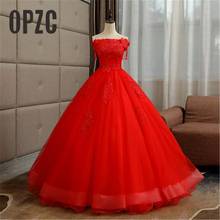 6 Color New Red blue Beaded Sequins Ball Gowns Quinceanera Dress Off Shoulder Tulle Sixteen 15 Sweet 16 Dress Vestidos De 15 Ano 2024 - buy cheap