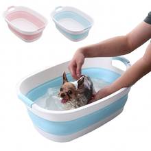 Foldable Pet Shower Bathtub Portable Silicone Puppy Cats Bath Tubs Multifunction Thick Small Dog Bathtub Cleaning Supplies 2024 - buy cheap