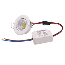 Miniluces empotradas Led regulables de 3W, foco Cob ajustable para armario, Blanco, Negro, plateado, tamaño de agujero de 40-45mm 2024 - compra barato