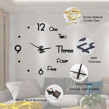 Modern Frameless DIY 3D Wall Clock Design Adjustable Clocks Fashion Mirror Sticker Living Room Decor Wall Clock 2024 - buy cheap