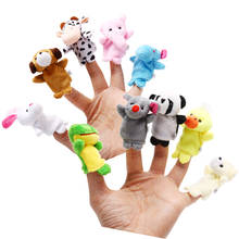 Wholesale 10Pcs Cute Cartoon Animal Finger Puppets Cloth Doll Hand Plush Toy for kids Gift 2024 - buy cheap