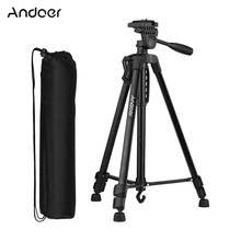 Легкий штатив для фотосъемки Andoer из алюминиевого сплава с сумкой для переноски держатель для телефона для Canon Sony Nikon DSLR камеры 2024 - купить недорого
