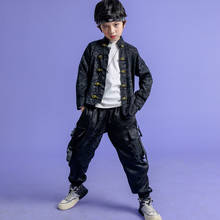 Children Hip Hop Dance Costumes For Kids Black Chinese Style Jazz Performance Costumes Boys Street Dance Rave Clothes DQS6537 2024 - buy cheap