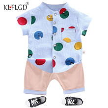 0-5 years old baby's clothing suit boys and girls baby's short sleeve shirt suit big Dot Shirt Short Sleeve shorts two pieces 2024 - buy cheap