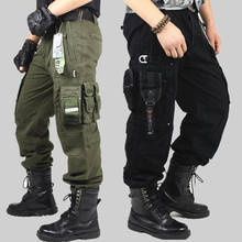 Men's Cargo Pant Overalls Spring Summer Loose Military Tactical Pants Casual Multi-Pocket Cotton Combat Army Training Trousers 2024 - buy cheap