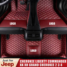 Custom Foot Pads Car Floor Mats for Jeep Cherokee Kj Kk KL XJ LIBERTY Commander XK XH Grand Cherokee 2 3 4 WJ WG WH WK WK2 SUV 2024 - buy cheap
