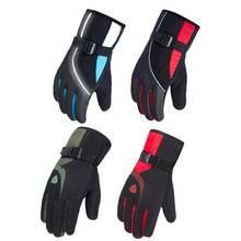 1 пара зимних велосипедных перчаток тепловые мужские мотоциклетные перчатки полный палец сенсорный экран варежки для верховой езды ветрозащитные перчатки-отражатели 2024 - купить недорого