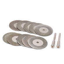 Алмазные металлические диски для дисковой пилы, 10 шт., 16, 20, 25, 30 мм, диски для металла Dremel, вращающиеся инструменты, аксессуары с оправкой 2024 - купить недорого