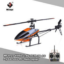 WLtoys-helicóptero grande V950 con motor sin escobillas, 1912 2830KV, 2,4G, 6CH, 3D6G, sistema Flybarless, RC, RTF 2024 - compra barato