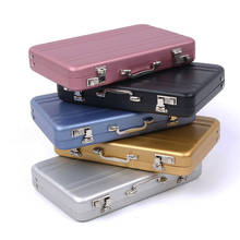 Caja de almacenamiento de aluminio para tarjetas de crédito, Mini maleta, joyería, Organizador 2024 - compra barato
